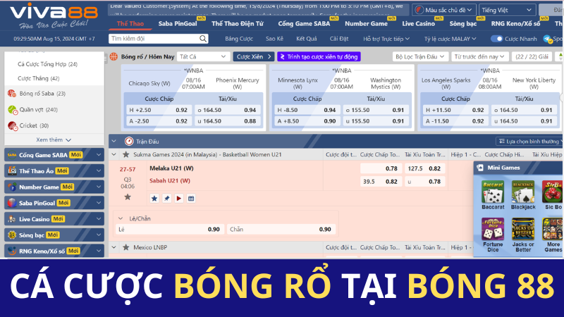 Đặt Cược Bóng Rổ Tại Bong88